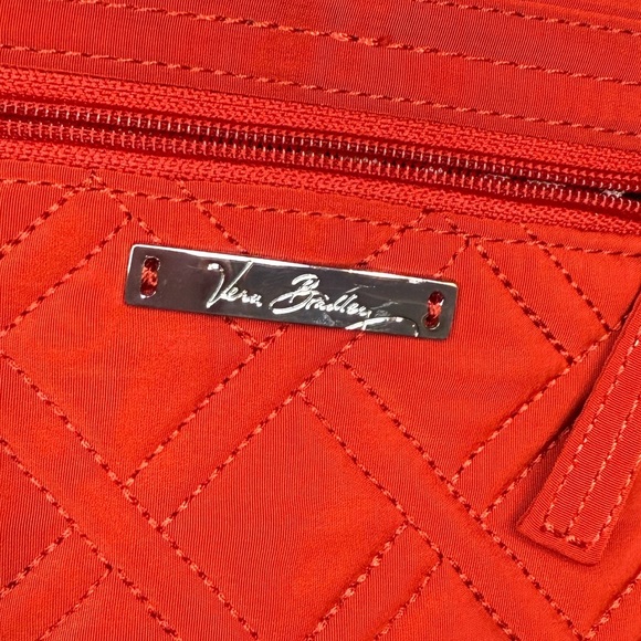 Vera Bradley Microfiber Large Hipster Crossbody Bag Red Purse Retired Patterns - Picture 2 of 11